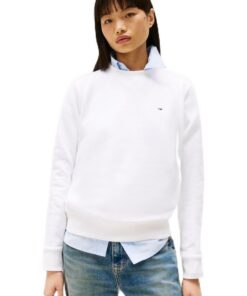 Tommy Jeans Chemisier Femme Col Rond Basique Mode Tendance