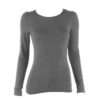 Charmoni Pull sous Pull Femme Gris foncé - Col Rond - Taille Unique T38 - Léger et Extensible - Coupe Classique