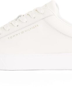 Tommy Hilfiger Sneakers Plate 100% Cuir Homme Élégants Pour Le Travail Et L'Éveil