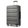 Kono 28" Grand Valise TSA Serrure | Valise Extensible 4 Roues Silencieuses | Bagage Léger et Durable | Style Gris | Tail