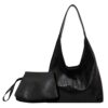 Starnearby Sac Fourre-tout à Bandoulière Femme Grand Volume Rétro pour Voyage Shopping Décontracté en Cuir PU Hobo Vinta