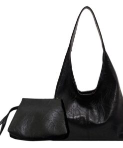 Starnearby Sac Fourre-tout à Bandoulière Femme Grand Volume Rétro pour Voyage Shopping Décontracté en Cuir PU Hobo Vinta