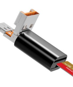 Lecteur de Carte Micro SD et USB C vers SD Mepsies, Noir - Convient pour Ordinateurs Portables, MacBook et TéléphonesSam