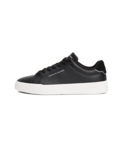 Tommy Hilfiger Baskets Homme En Cuir Noir Baskets Homme Essentielle 43 Chaussures Homme Mode Élégantes Cuir Paillettes