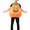 Costume de citrouille Smiffys, orange et vert, với tunique et chapeau Halloween