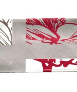 Porte-chèques artisanal beige et rouge pour homme voyage