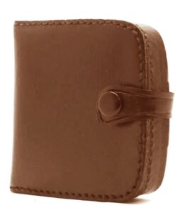 Charmoni Portefeuille en Cuir Véritable pour Homme - Multi Poches - Marron Clair