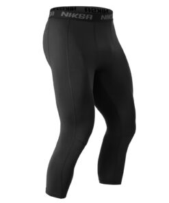 Niksa pantalon de compression 3/4 homme course séchage rapide respirant anti-transpiration football basketball fitness