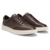 BOSS Homme Kieran Baskets de Tennis Leather Working Group - Hommes | Tenis | Semelles Remplaçables | Noir 42 EU