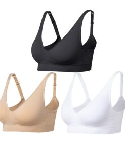Soutien-gorge sans fil Comfortin pour femmes | Souffrance amovible | 3 paquets