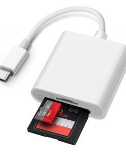 Lecteur Carte SD USB C pour iPhone 16 15 Plus Pro Max, Adaptateur Carte SD USB C, Lecteur de Carte Micro SDCompatible av
