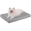 Lit pour Chien Orthopédique, Dehoussable Lavable en Machine, Système Antidérapant & Imperméable, Taille Moyenne 88x55x7c