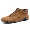 Chaussures minimalistes Bergxperten en cuir imperméable – soulagement fasciite plantaire & soutien voûte – antidérapante