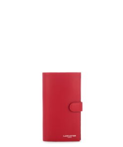 LANCASTER Porte chéquier Red (rouge) en cuir pour homme, élégant et stable pour bureau ou voyager, superbement conçu ave