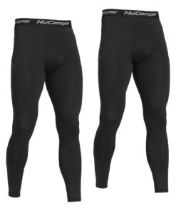 NuCamper Pantalons de Compression pour Homme | Séchage Rapide et Base Layer | Athlétisme pour Basketball et Fitness | Ta