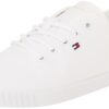Tommy Hilfiger Femme Canvas Lace Up Sneaker Fw0fw08641 Blanc Mode Été Sports Confortabled