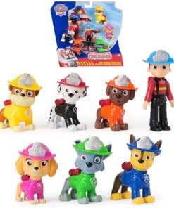 Pat Patrouille Coffret 7 Figurines Fire Rescue Mission Pompiers - Jouet Enfant 3 Ans+ - Figurine Collectionnable