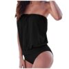 Maillot de bain femme générique amincissant ventre plat noir 1 pièce grande taille maillot de bain sexy