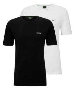 BOSS T-Shirt 2-Pack 10194355 01 Jersey Homme Verticale pour Hommes en Coton Bio Éco Friendly