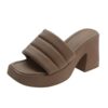 Sandales d'été compensées épaisse semelle pour femmes | Tong de plage | Talon compensé | Chaussures femme | Sandales com