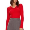 Morgan Pull Rouge Femme MGANZA Élégante et Comfortable pour Femmes en Sortie et Travail MGN1234 Pull Rouge Cherché par T