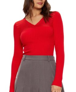 Morgan Pull Rouge Femme MGANZA Élégante et Comfortable pour Femmes en Sortie et Travail MGN1234 Pull Rouge Cherché par T