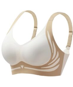 Soutien-Gorge Push-up Sans Armature Respirant à Larges Bretelles, Soutien-Gorge Modelant Anti-Affaissement pour Femme, S