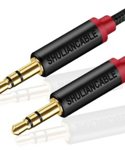 SHULIANCABLE Câble Jack Audio |5mm Mâle vers Mâle en Nylon pour iPhone, Samsung, Autoradio (1M) - Câble Auxiliaire Stéré