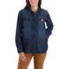 Carhartt Pullover Femme Oversized - Veste Polaire Relâchée Chaud et Douce pour Femme, 100% Coton avec Capuche et Zip - S