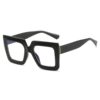 LJCZKA Lunettes Anti Lumière Bleue Carrées pour Femme et Homme, Lunettes Surdimensionnées Monture Épaisse Anti Fatigue p