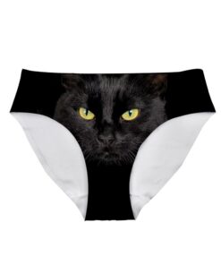 Amzbeauté sous-vêtements sexy femme motif chat galaxie cadeau enterrement de vie de jeune fille
