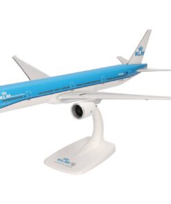 Herpa KLM Boeing 777 300ER Maquette Avion 1/200 Snap-fit Model Pièce de Collection avec Support Figurine Plastique