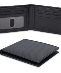 Oak Leathers Portefeuille en cuir pour homme | Poche avant RFID | Fin et élégant avec fenêtre pour carte d'identité | Id