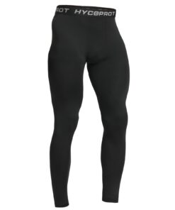 HYCOPROT Pantalons de compression séchage rapide pour hommes - Sport de fitness et basketball - Global Recycled Standard