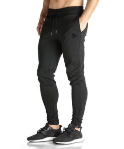 BROKIG Pantalon de Jogging Zippé pour Homme en Coton pour Fitness et Activité Sportive avec Poches et Pentes Élégantes p