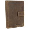 J JONES Portefeuille en Cuir Homme Protection RFID Marron Vieilli Grand Modèle Poche Carte d'Identité