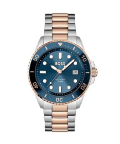 Montre BOSS Analogique à Quartz pour Homme Collection ACE Fermier Mode Réglage Jour Nuage avec Bracelet Acier Inoxydable