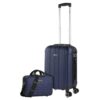 Valise cabine ITACA résistante et légère, valise cabine bleu marine, valise à roulettes pour voyage