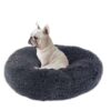 Voarge Lit pour chien lavable et moelleux | Coussin en peluche | Panier pour chien de petite et moyenne taille | Gris fo