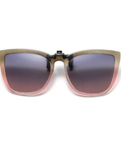 Long Keeper Clip Lunettes de Soleil Polarisées Oeil de Chat pour Femme Vintage Clipsable Mode 52MM
