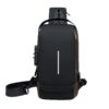 Antitheft Sac à Dos Hommes Aucuu Poitrine, Sacs à Bandoulière Hommes USB Chargement Verrou Mot Passe Imperméable | Ideal