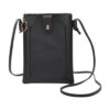 KWKPR pochette téléphone portable, sac à bandoulière réglable femme, noir