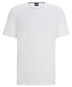 BOSS Hommes T-Shirt en Coton Stretch Mix&Match Logo Brodé pour Style Casual