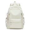 XYNM Sac À Dos L'école Imperméable Haute Capacité Pour Adolescents Beige