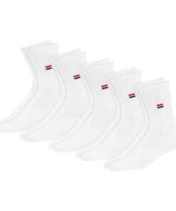 Chaussettes Sport Hautes NAVYSPORT - Lot de 5 Paires - Coton Coussin Confort - Homme Femme - Classiques Unisex Crew