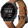 Axcellent Compatible avec Garmin Forerunner 245/645 pour Femmes - Musique, Cuir Classique, Remplacement de Bracelet de S