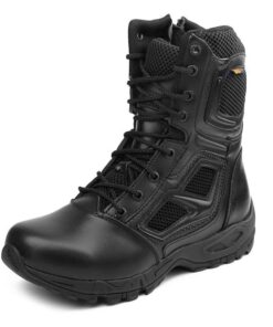 Bottes légères tactiques militaires pour randonnée et travail motorisé - Homme & Femme 8" | Bottines en cuir | Fermeture