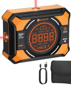 Neoteck Inclinomètre Numérique 4x90° + 2 Lasers Rechargeable Magnétique + pour Menuiserie Bricolage Chantier
