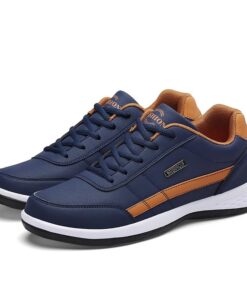 MEIION Tristan Chaussures orthopédiques respirantes en cuir synthétique pour homme - Chaussures confortables de loisirs