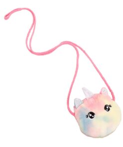 Hemobllo Bandoulière Licorne Peluche pour Filles Pochette Croisée Légère et Résistante Design Simple et Portable
